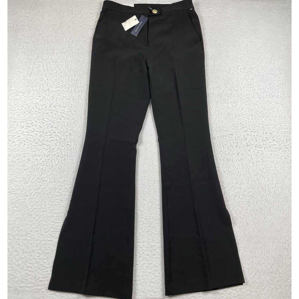 Tommy Hilfiger Pants Womens 6 Black Stretch High Rise Flare Career Office Worker